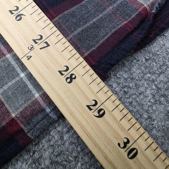 UNTUCKit Shirt Mens Large Red Navy Plaid Alentejo Slim Fit Cotton Button Down - Picture 8 of 16